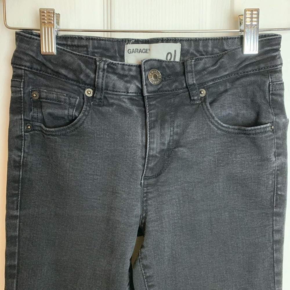 🔥Garage Distressed  Short MidRise Skinny Jeans 01 - Picture 5 of 10